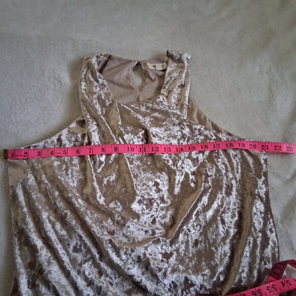 Anthropologie Porridge Women's Size 1X Gold Jessie Velour Velvet Halter Top - Picture 13 of 15